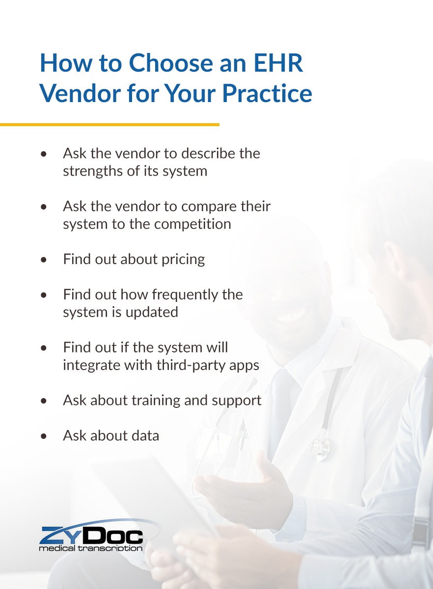 How to Choose an EHR Vendor for Your Practice